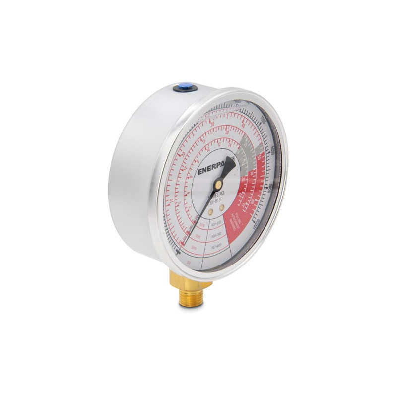 GF813P, Hydraulic Force and Pressure Gauge, Imperial Scale, for use with 20, 30, and 60 Ton Cylinders