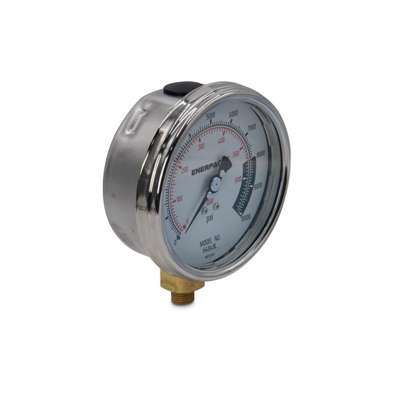 H4049L, Hydraulic Pressure Gauge, 4.0 in. Face,  Lower Mount, High Cycle, 10,000 maximum psi