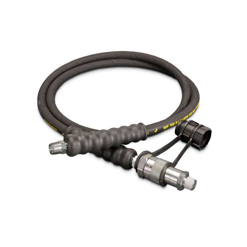 HC9206B, 6 ft., Heavy-duty Rubber High Pressure Hydraulic Hose, .25 in. Internal Diameter