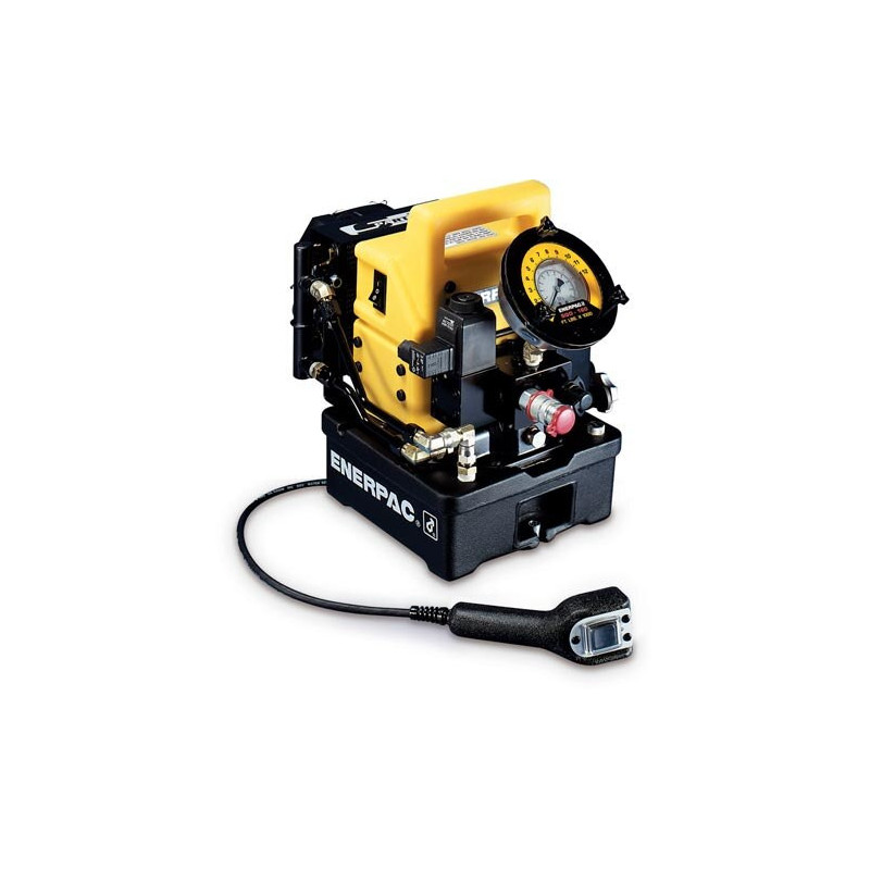  Pompe hydraulique électrique, vanne manuelle 3/3, boîte électrique et LCD, huile utilisable de 5,0 gallons, débit d’huile 40 p