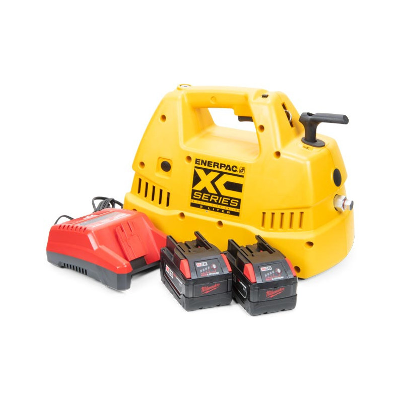 XC1202MB, Cordless Hydraulic Pump, 3/2 Valve, 120 in3 Usable Oil, Batteries and Charger Included, 115V