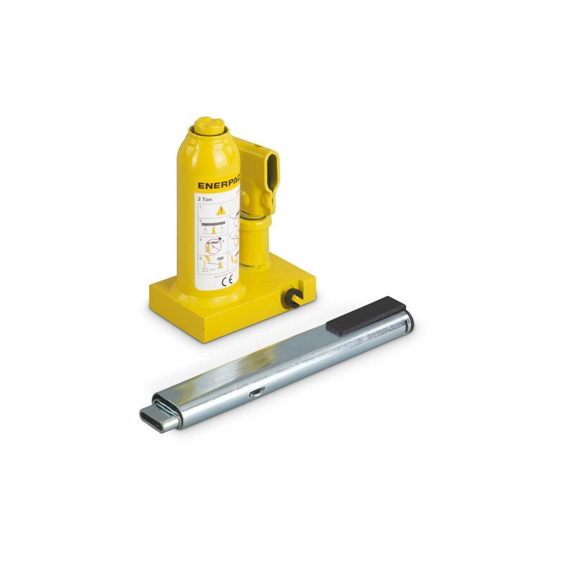 19,6 kN, 105 mm Course, Crics bouteille en acier pour applications industrielles