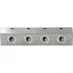 A61, 7 Port, Hydraulic Manifold, 6.5 in Long