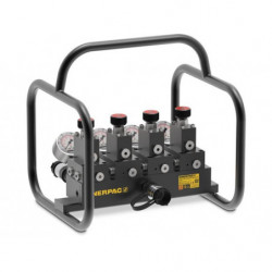 SFM41, Split Flow Hydraulic Manifold with Gauges and Frame, For Single-Acting Cylinders