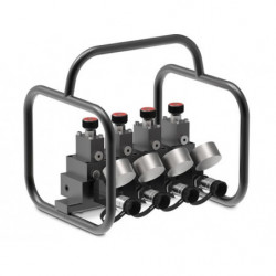 SFM41, Split Flow Hydraulic Manifold with Gauges and Frame, For Single-Acting Cylinders