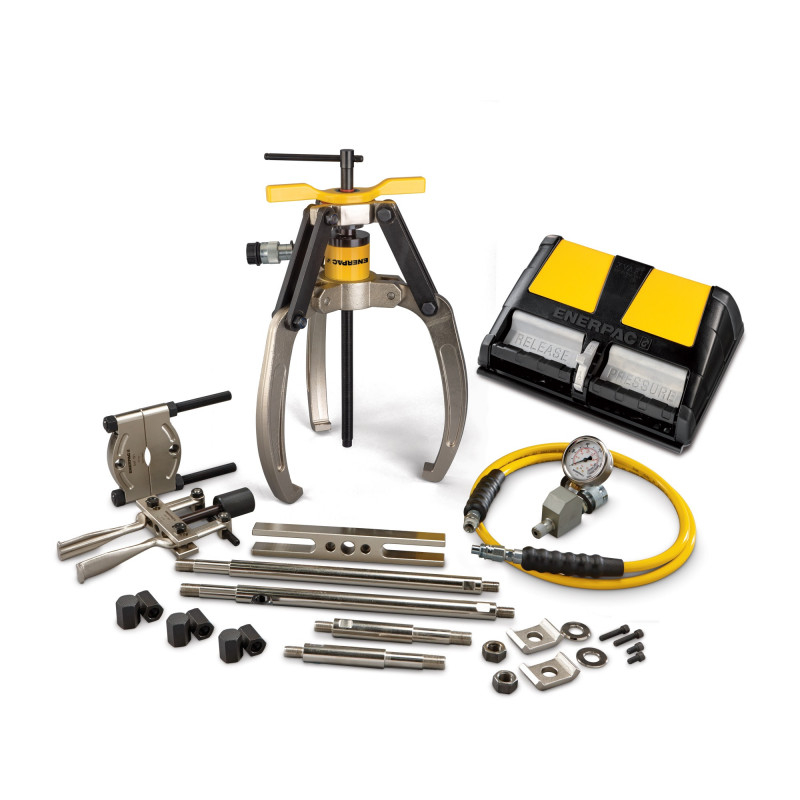 LGHMS314A, 14 Ton, 3 Jaw, Hydraulic Lock-Grip Master Puller Set with Air Pump