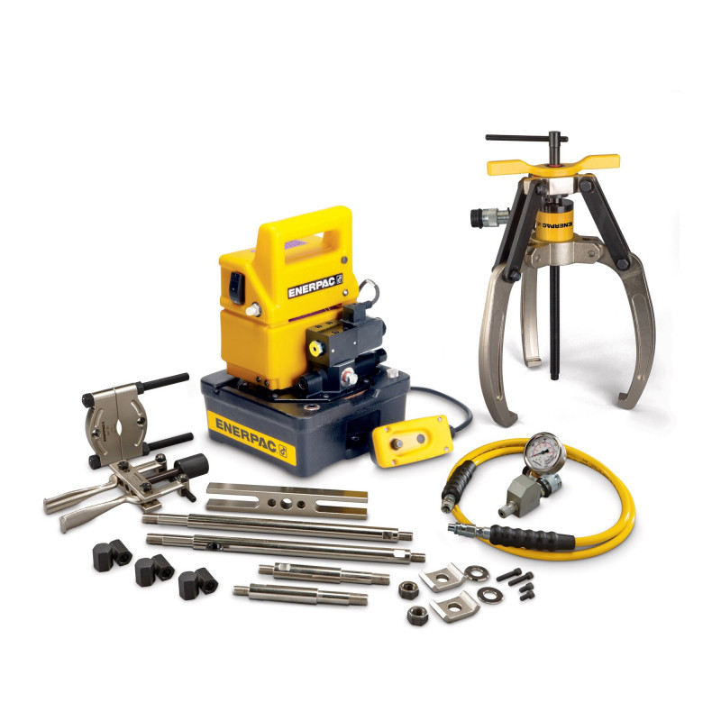 LGHMS314EB, 14 Ton, 3 Jaw, Hydraulic Lock-Grip Master Puller Set with Electric Pump, 115V