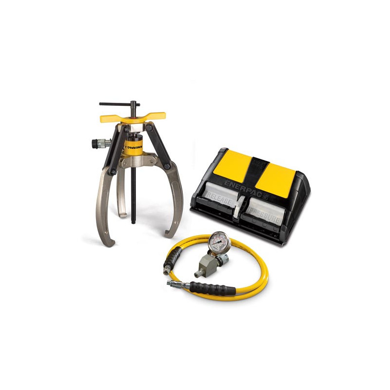 LGHS310A, 10 Ton, 3 Jaw, Hydraulic Lock-Grip Puller Set with Air Pump