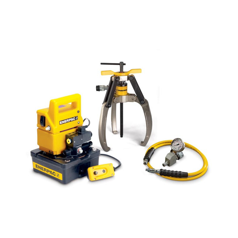 LGHS310EB, 10 Ton, 3 Jaw, Hydraulic Lock-Grip Puller Set with Electric Pump, 115V