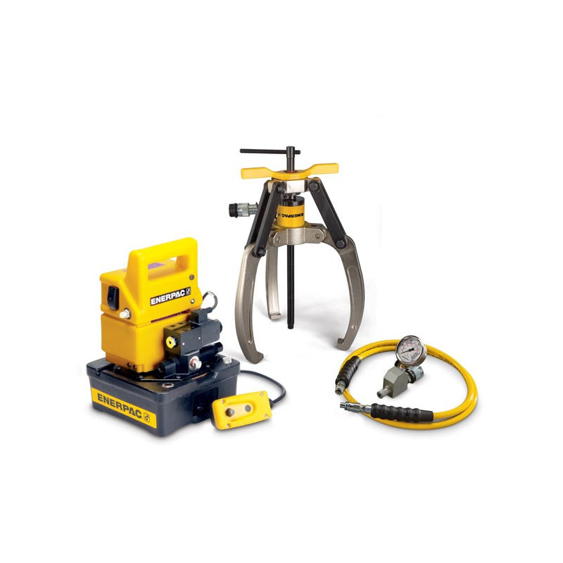 LGHS314EB, 14 Ton, 3 Jaw, Hydraulic Lock-Grip Puller Set with Electric Pump, 115V