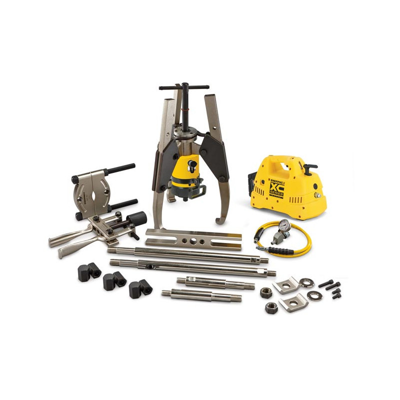 MPS64CB, 50 Ton, Hydraulic Sync Grip Master Puller Set with Cordless Pump 115V