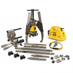 MPS64CE, 50 Ton, Hydraulic Sync Grip Master Puller Set with Cordless Pump 230V