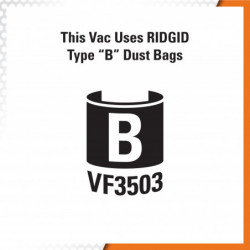 Sacs à poussière à haute efficacité (VF3503)