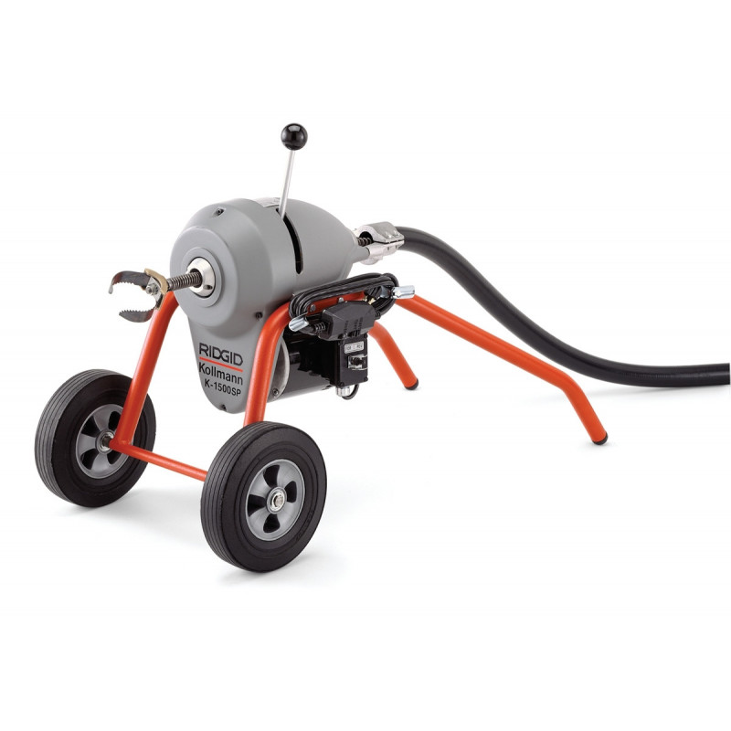 Machine avec gant RIDGID A-1 de nettoyage de canalisation, clé de découplage A-12 et gaine de guidage arrière A-34-12, plus kit