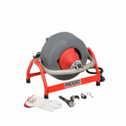 K-3800 Machine with Std. Equip: C-31, 3/8" x 50' (10 mm x 15.2 m) Cable, T-202 Bulb Auger, T-205 “C” Cutter, T-211 Spade Cutter