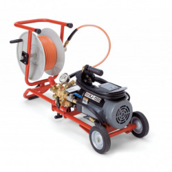 KJ-1350 Standard Jetter with Pulse: H-21, H-22, and H-24 1/8" NPT Nozzles, 25' x 1/8" (7.6 m x 3.2 mm) Sink Trap Hose, Nylon St