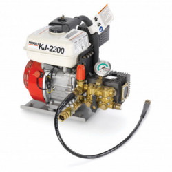 KJ-2200 Jetter with Pulse – H-61, H-62, and H-64 1/8" NPT Nozzles – H-71 and H-72 1/4" NPT Nozzles – 75' x 3/16" (22.8 m x 4.8 