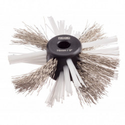 3" (80mm) nylon/steel brush...