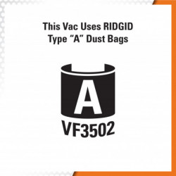 Sacs à poussière à haute efficacité (VF3502)