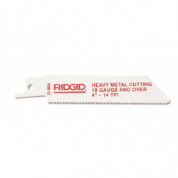 Lame de scie alternative RIDGID pour métaux non ferreux de 4 po (100 mm) - 18 dents par po - paquet de 5